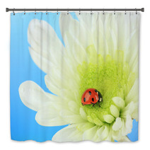 Beautiful Ladybird  On Flower, Close Up Bath Decor 59865622