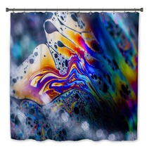 Beautiful Psychedelic Abstraction Formed By Light On The Surface Of A Soap Bubble Bath Decor 179409972