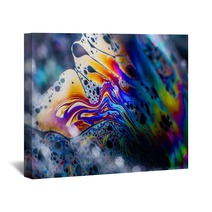 Beautiful Psychedelic Abstraction Formed By Light On The Surface Of A Soap Bubble Wall Art 179409972