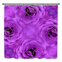 Beautiful Purple Flower Background Bath Decor 71556165