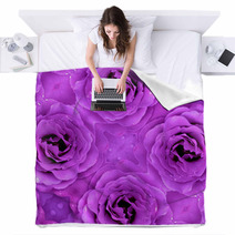 Beautiful Purple Flower Background Blankets 71556165