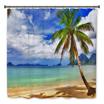 Beautiful Relaxing Tropical Scenery Bath Decor 44349793