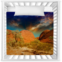 Beautiful Rocks Of Australian Outback Against Colourful Sky Nursery Decor 56334986