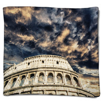 Beautiful Sky Above Colosseum In Rome Blankets 65274584