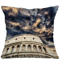 Beautiful Sky Above Colosseum In Rome Pillows 65274584