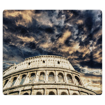 Beautiful Sky Above Colosseum In Rome Rugs 65274584