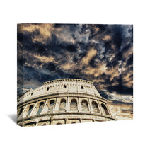Beautiful Sky Above Colosseum In Rome Wall Art 65274584