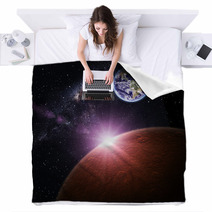 Beautiful Space Background Blankets 52390565