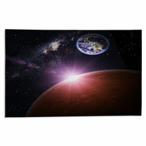 Beautiful Space Background Rugs 52390565