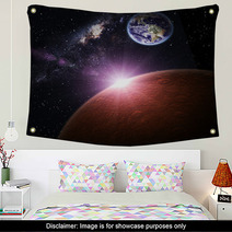 Beautiful Space Background Wall Art 52390565