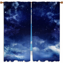 Beautiful Starry Sky, Space Background Window Curtains 66946526