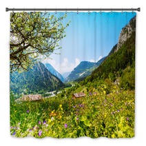 Beautiful Sunny Scenery Near Alps Bath Decor 63342333