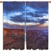 Beautiful Sunset Near The Marlboro Point Canyonlands Utah Window Curtains 66049504