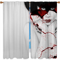 Beautiful Vampire Woman Window Curtains 41217958