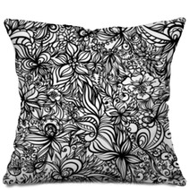 Beautiful Vector Seamless Pattern With Swirls Pillows 38169051