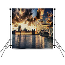 Beautiful View Of Westminster By Night Backdrops 60591966