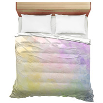 Beautiful Watercolor Rainbow Pattern Illustration Watercolour Texture Pastel Tone Bedding 140847860