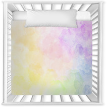 Beautiful Watercolor Rainbow Pattern Illustration Watercolour Texture Pastel Tone Nursery Decor 140847860