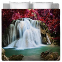 Beautiful Waterfall In Deep Forest Bedding 62734924