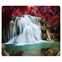 Beautiful Waterfall In Deep Forest Rugs 62734924