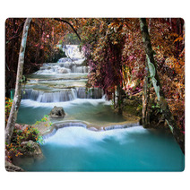 Beautiful Waterfall In Deep Forest Rugs 62735068
