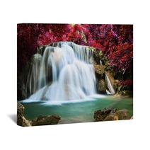 Beautiful Waterfall In Deep Forest Wall Art 62734924