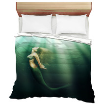 Beautiful Woman Mermaid With Fish Tail Bedding 58447802