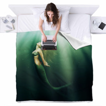 Beautiful Woman Mermaid With Fish Tail Blankets 58447802