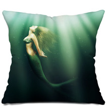 Beautiful Woman Mermaid With Fish Tail Pillows 58447802