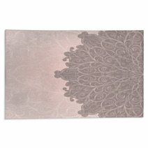 Beige And Pink Ornamental Background With Place For Text Rugs 47727360