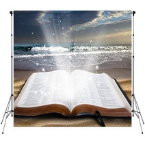 Bible At Beach Backdrops 44153794