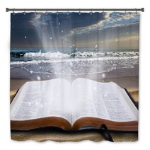 Bible At Beach Bath Decor 44153794