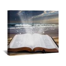 Bible At Beach Wall Art 44153794