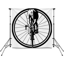 Bicycle Racer In Wheel Backdrops 90934315