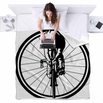 Bicycle Racer In Wheel Blankets 90934315
