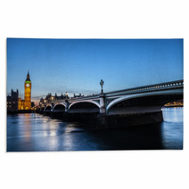Big Ben And House Of Parliament At Night, London, United Kingdom Rugs 51298761