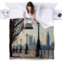Big Ben And Houses Of Parliament, London Blankets 57492475