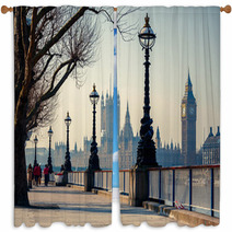 Big Ben And Houses Of Parliament, London Window Curtains 57492475