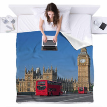 Big Ben And Westminster Bridge Blankets 55964661