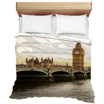 Big Ben Clock Tower And Parliament House At City Of Westminster, Bedding 51382984