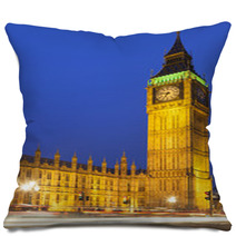 Big Ben Illuminated At Night, London Pillows 56945890