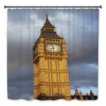 Big Ben In London With Clouds Background Bath Decor 65422449