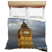 Big Ben In London With Clouds Background Bedding 65422449