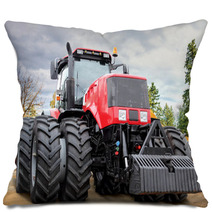 Big Red Tractor On Farm Pillows 64276437