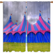 Big Top Circus Tent On A Field Window Curtains 45434367