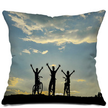 Bike Silhouette Sport Nature Peace Pillows 130500542