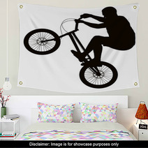 Bike Trick Detailed Vector Silhouette Sports Design Wall Art 57064948