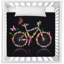 Bike With Flowers Nursery Decor 35276890