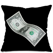 Billete De Un Dólar En Fondo Negro. Pillows 61685408