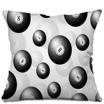 Billiards Balls Background Pillows 49744154